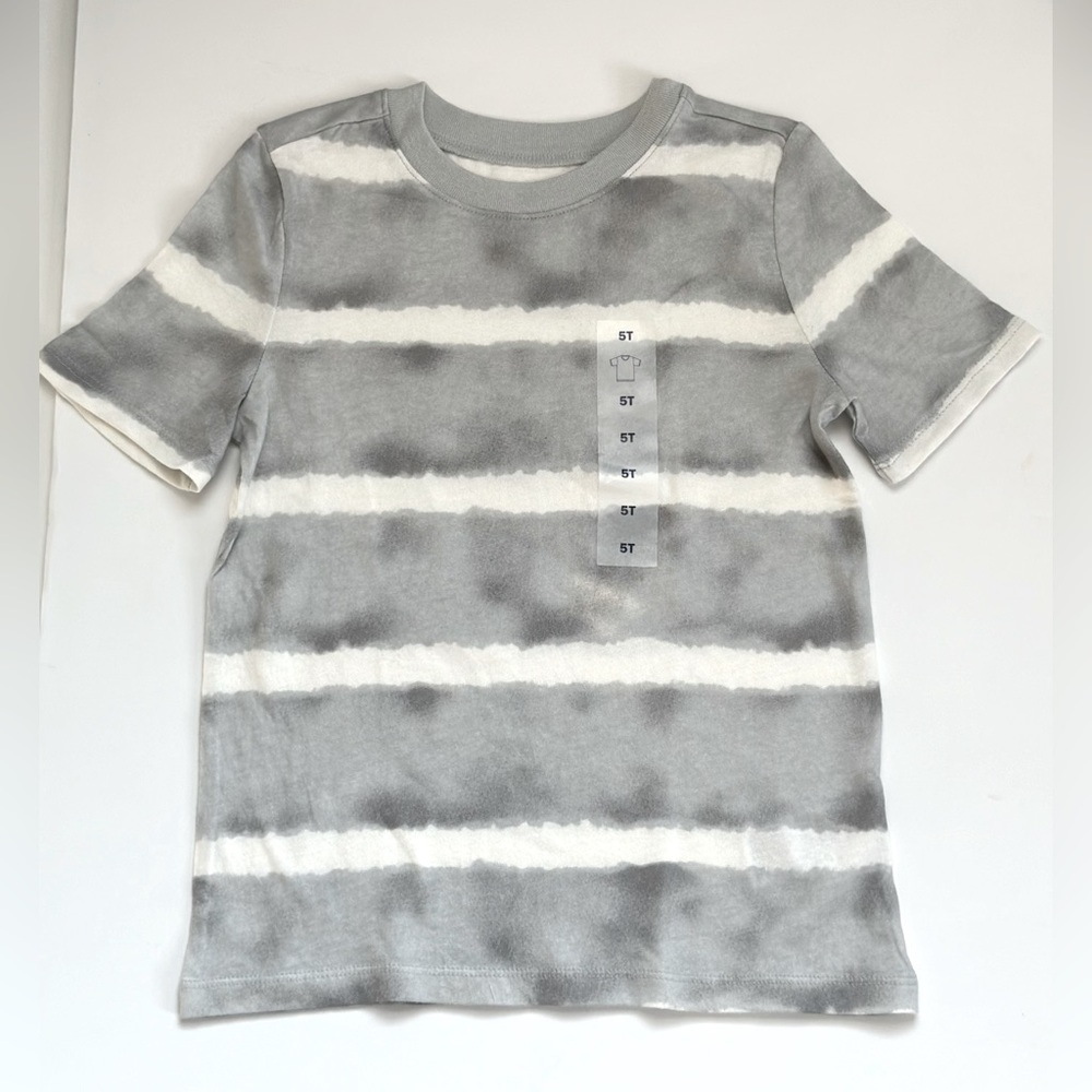 Old Navy Kids Gray and White Striped Tee